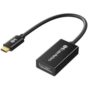 cable matters 32.4gbps usb c to displayport 1.4 adapter, 4k@240hz, 8k@60hz, and hdr support -thunderbolt 4 / usb4 compatible with oculus rift s, ipad pro, iphone 15 pro, macbook pro, xps, surface