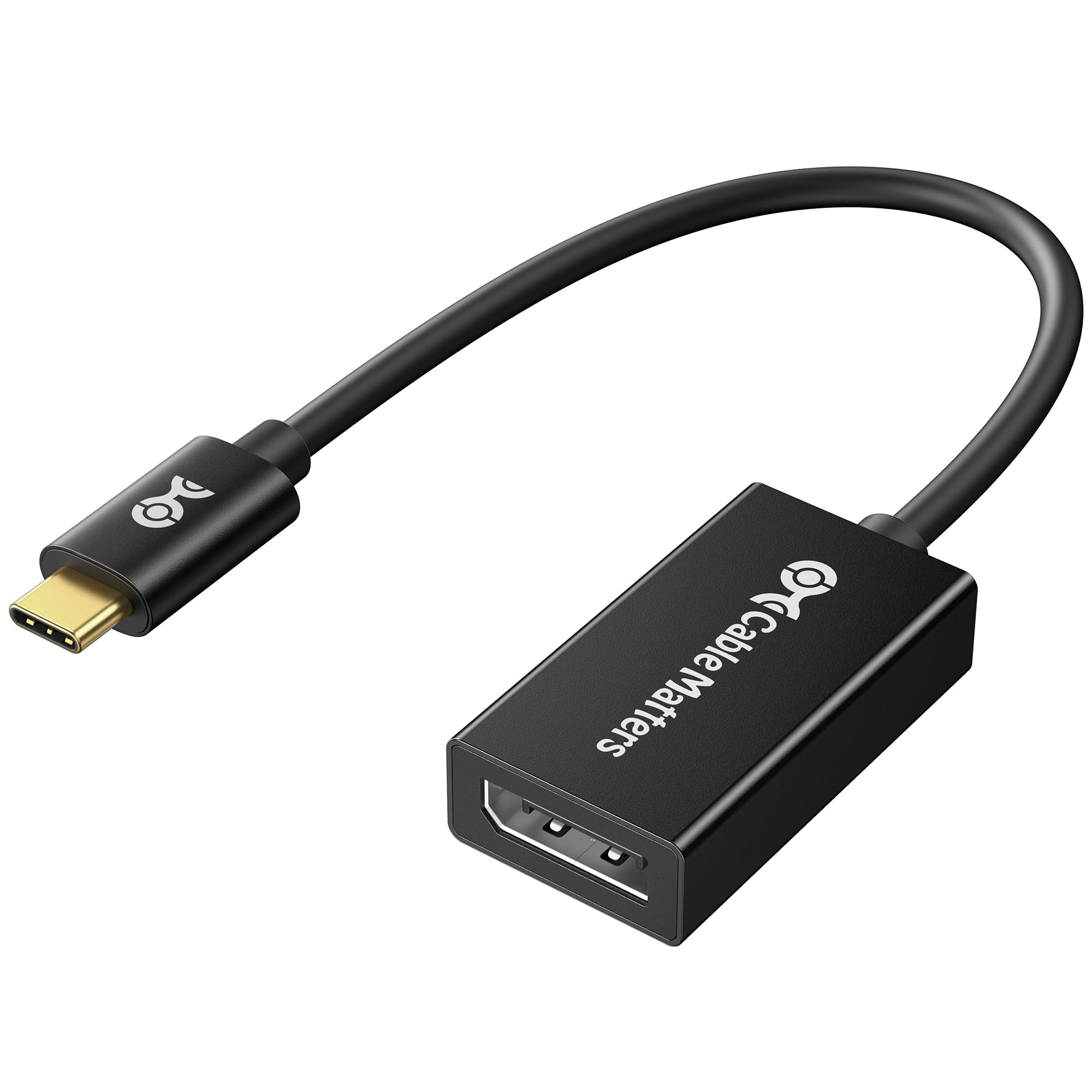 Cable Matters 32.4Gbps USB C to DisplayPort 1.4 Adapter, 4K@240hz, 8K@60hz, and HDR Support -Thunderbolt 4 / USB4 Compatible with Oculus Rift S, iPad Pro, iPhone 15 Pro, MacBook Pro, XPS, Surface