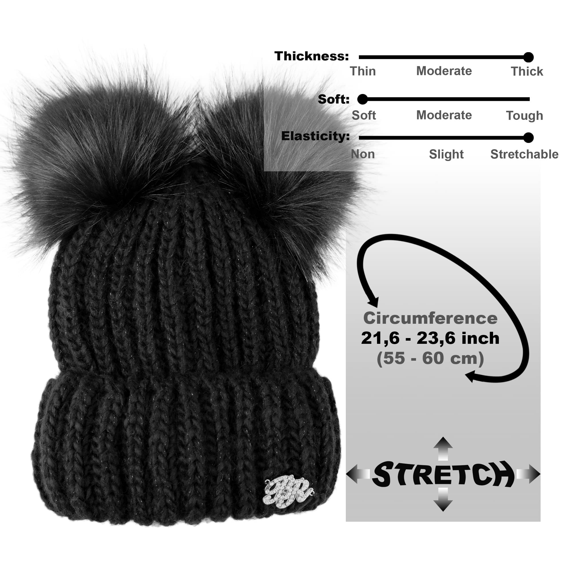 Braxton Hats Winter Hat 4377 (Black)