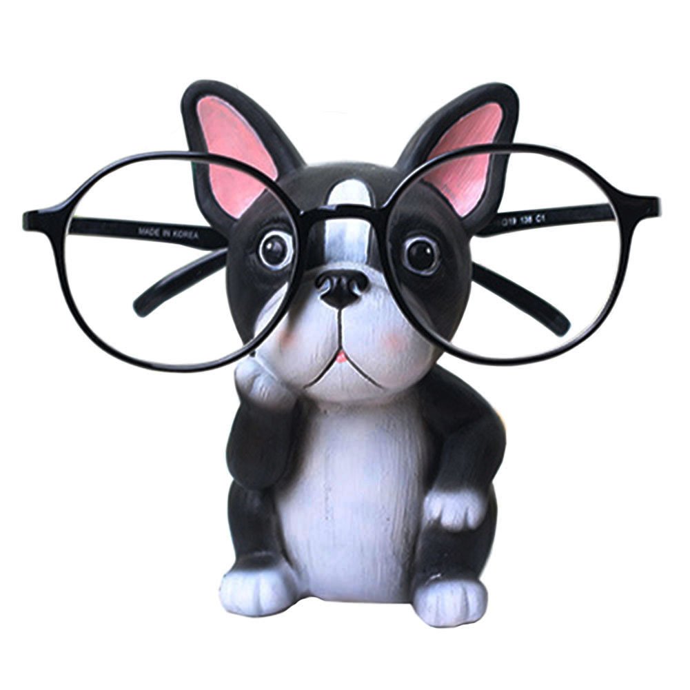 Puppy Dog Glasses Holder Stand Eyeglass Retainers Sunglasses Display Cute Animal Design Decoration (Bulldog)