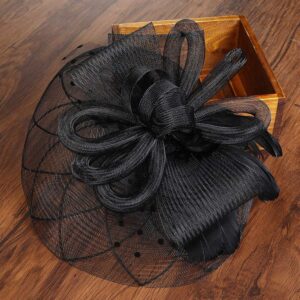 AWAYTR Fascinator Hat Mesh Flower Headwear Tea Party Hats for Woman Mesh Derby Church Cap