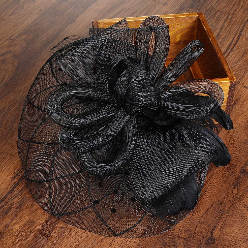 AWAYTR Fascinator Hat Mesh Flower Headwear Tea Party Hats for Woman Mesh Derby Church Cap