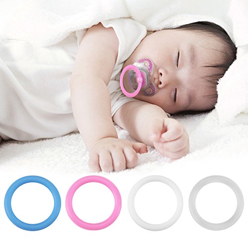 20Pcs Baby Pacifier Chain Clips Adapter Holder Soft Baby Relief Holder Rings Birthday Shower Gift