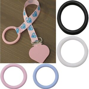 20Pcs Baby Pacifier Chain Clips Adapter Holder Soft Baby Relief Holder Rings Birthday Shower Gift