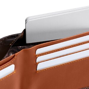 Bellroy Hide & Seek Wallet (Slim Leather Bifold Design, RFID Protected, Holds 5-12 Cards, Coin Pouch, Flat Note Section, Hidden Pocket) - Java