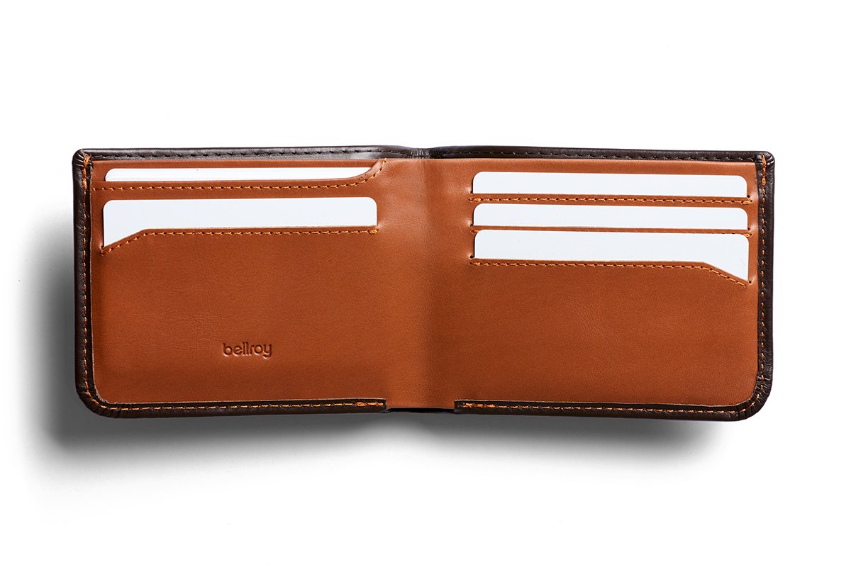 Bellroy Hide & Seek Wallet (Slim Leather Bifold Design, RFID Protected, Holds 5-12 Cards, Coin Pouch, Flat Note Section, Hidden Pocket) - Java