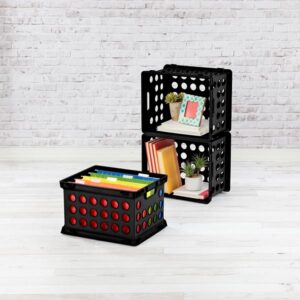 STERILITE Plastic Heavy Duty File Crate Stacking Storage Container (12 Pack)