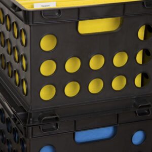 STERILITE Plastic Heavy Duty File Crate Stacking Storage Container (12 Pack)