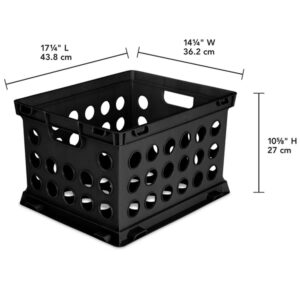 STERILITE Plastic Heavy Duty File Crate Stacking Storage Container (12 Pack)