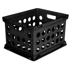 STERILITE Plastic Heavy Duty File Crate Stacking Storage Container (12 Pack)