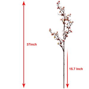 Sunm Boutique 2 Pack Plum Blossom Artificial Flowers Simulation Flower Table Decoration Accessories Party Beach Theme Decorations