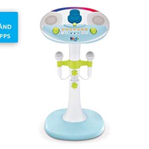 Singing Machine SMK1010 Kids Pedestal Karaoke System with Two Microphones, Stand and Voice Effects