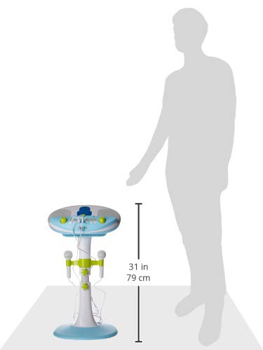 Singing Machine SMK1010 Kids Pedestal Karaoke System with Two Microphones, Stand and Voice Effects