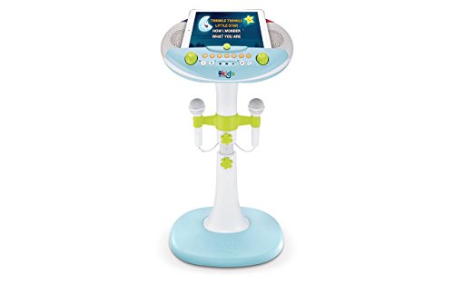 Singing Machine SMK1010 Kids Pedestal Karaoke System with Two Microphones, Stand and Voice Effects