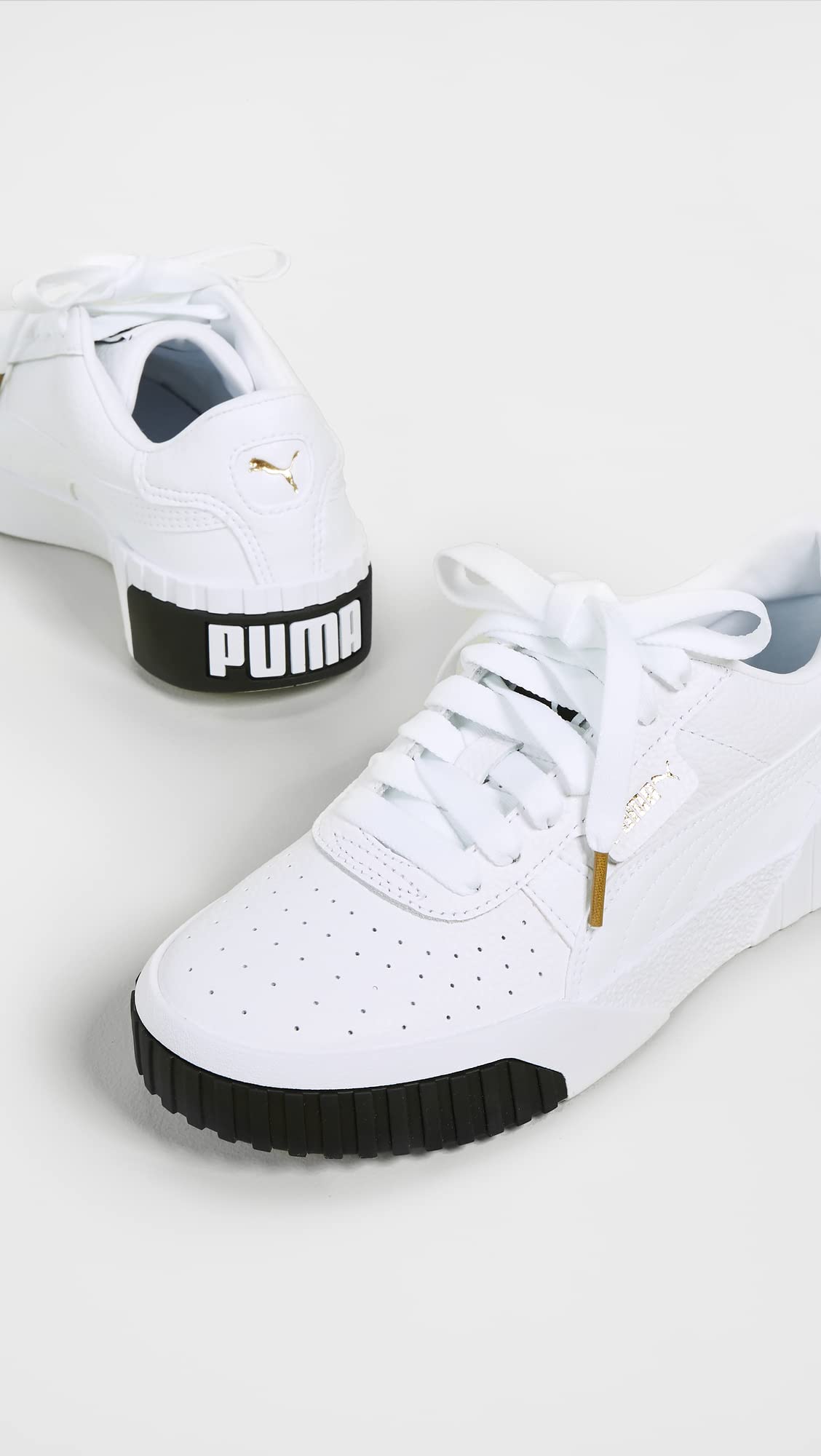 PUMA Womens Cali Sneaker, PUMA Womens white-PUMA Womens black, 6