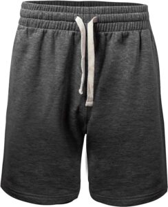 progo usa men’s shorts – classic fleece workout shorts - men shorts casual with elastic waist (charcoal, x-large)