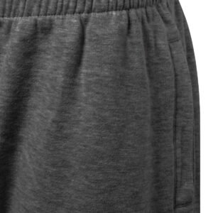 PROGO USA Men’s Shorts – Classic Fleece Workout Shorts - Men Shorts Casual with Elastic Waist (Charcoal, X-Large)