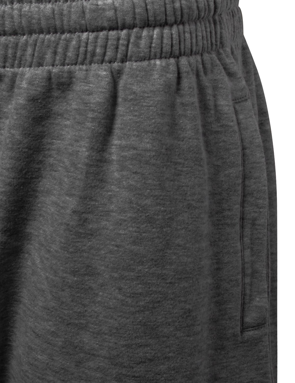 PROGO USA Men’s Shorts – Classic Fleece Workout Shorts - Men Shorts Casual with Elastic Waist (Charcoal, X-Large)