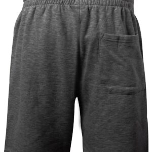 PROGO USA Men’s Shorts – Classic Fleece Workout Shorts - Men Shorts Casual with Elastic Waist (Charcoal, X-Large)