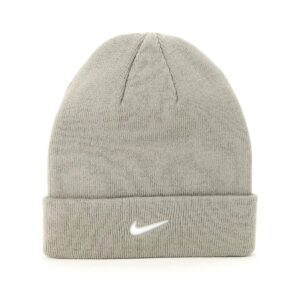 nike unisex adult sideline beanie cap grey/white one size fits all