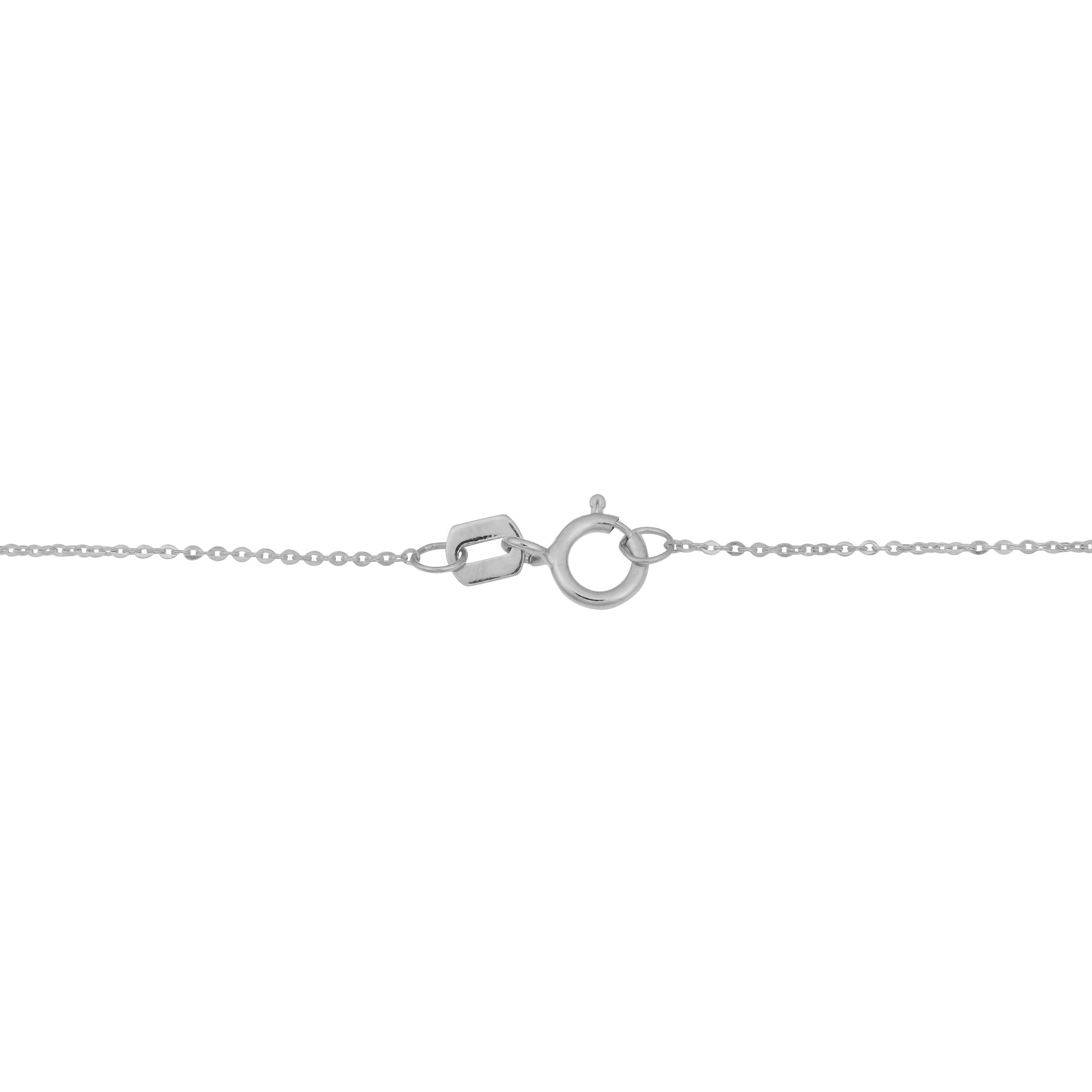 Kooljewelry 14k White Gold Heart Necklace (18 inch)