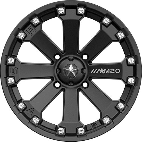 MSA OFFROAD WHEELS M20 KORE Satin Black Wheel with Painted and Chromium (hexavalent compounds) (14 x 7. inches /4 x 86 mm, 0 mm Offset)