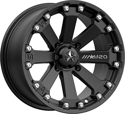 MSA OFFROAD WHEELS M20 KORE Satin Black Wheel with Painted and Chromium (hexavalent compounds) (14 x 7. inches /4 x 86 mm, 0 mm Offset)