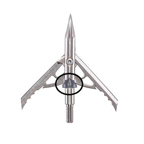 Rage Replacement Shock Collar Hypodermic Trypan Crossbow Titanium Construction 2" Cut, Silver, One Size (R35207)