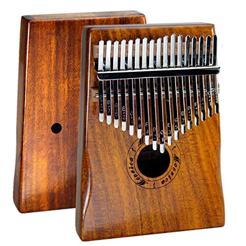 Moozica 17 Keys Kalimba Marimba, Solid Koa Wood Professional Thumb Piano Musical Instrument (Koa-K17K)