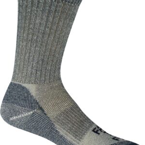 Farm to Feet Boulder Lightweight Crew Merino Wool Socks, Green Gables, Large