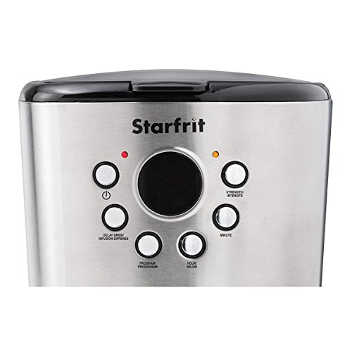 Starfrit 12-Cup Electric Drip Coffee Maker, 1.8 L, Black/Silver