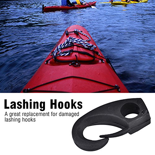 Dilwe Kayak Lashing Hook, 6 Pcs Multi Purpose High Strength Nylon Clip Lashing Hooks for Kayak Canoe Bungee