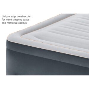 Intex Comfort Plush Elevated Dura-Beam Airbed with Internal Electric Pump, Bed Height 22", Queen