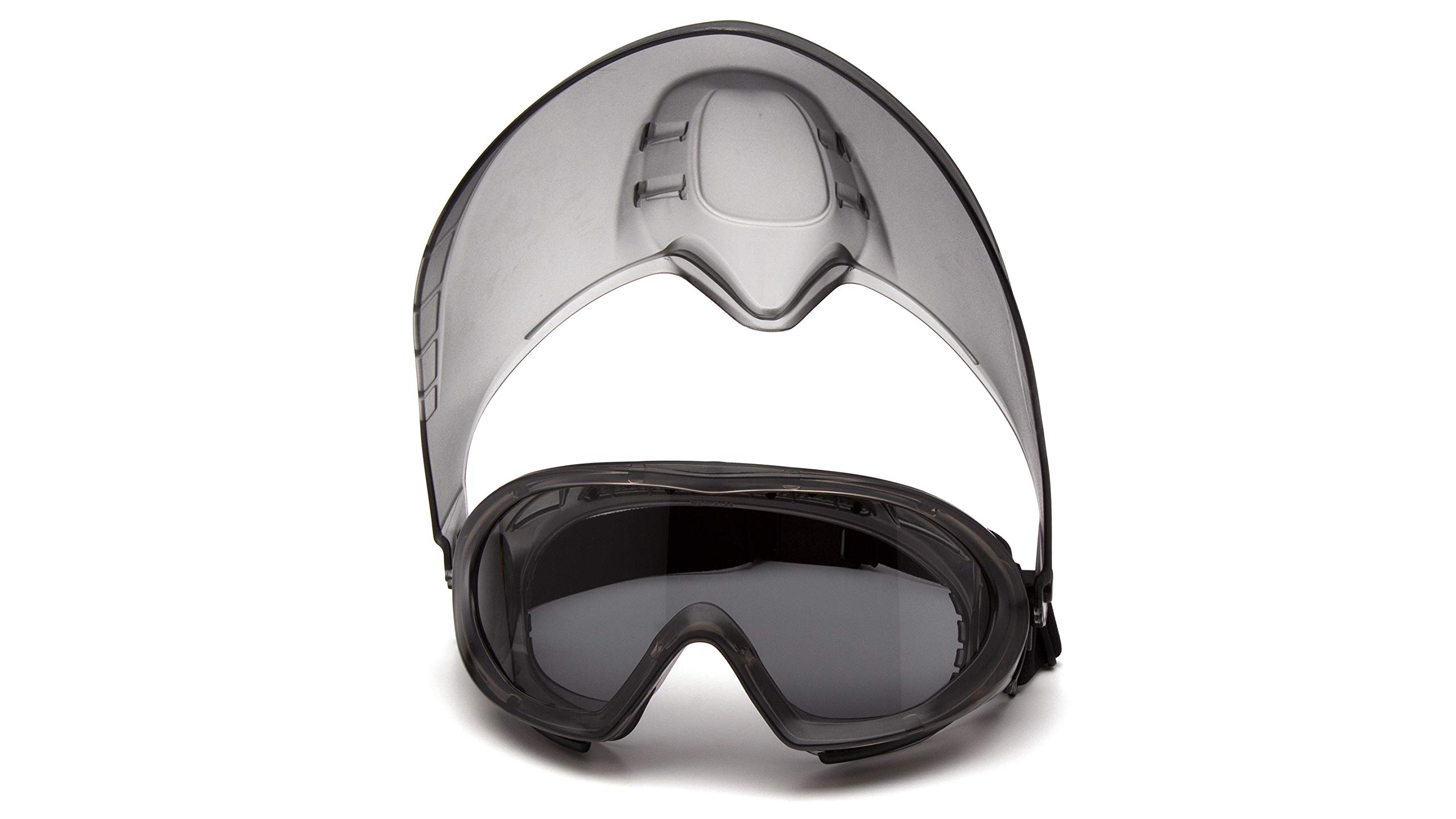 Pyramex Capstone Shield Safety Goggles Face Shield With Gray Anti-Fog Lens For Full-Face Protection