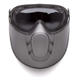 Pyramex Capstone Shield Safety Goggles Face Shield With Gray Anti-Fog Lens For Full-Face Protection