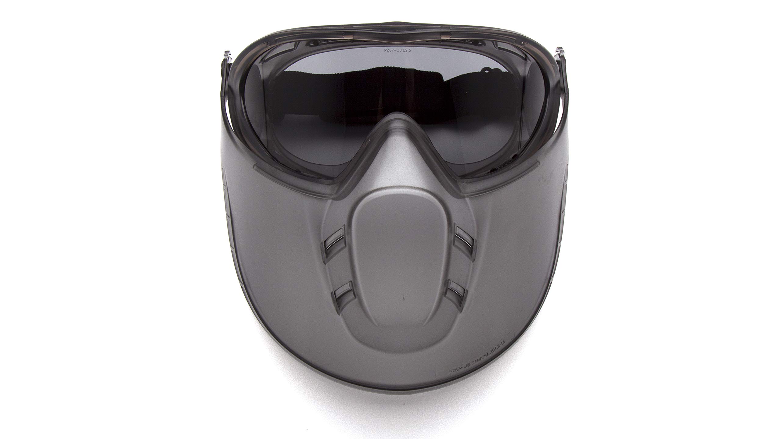 Pyramex Capstone Shield Safety Goggles Face Shield With Gray Anti-Fog Lens For Full-Face Protection