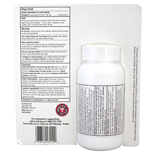 Member's Mark 180 mg Fexofenadine (150 Count)