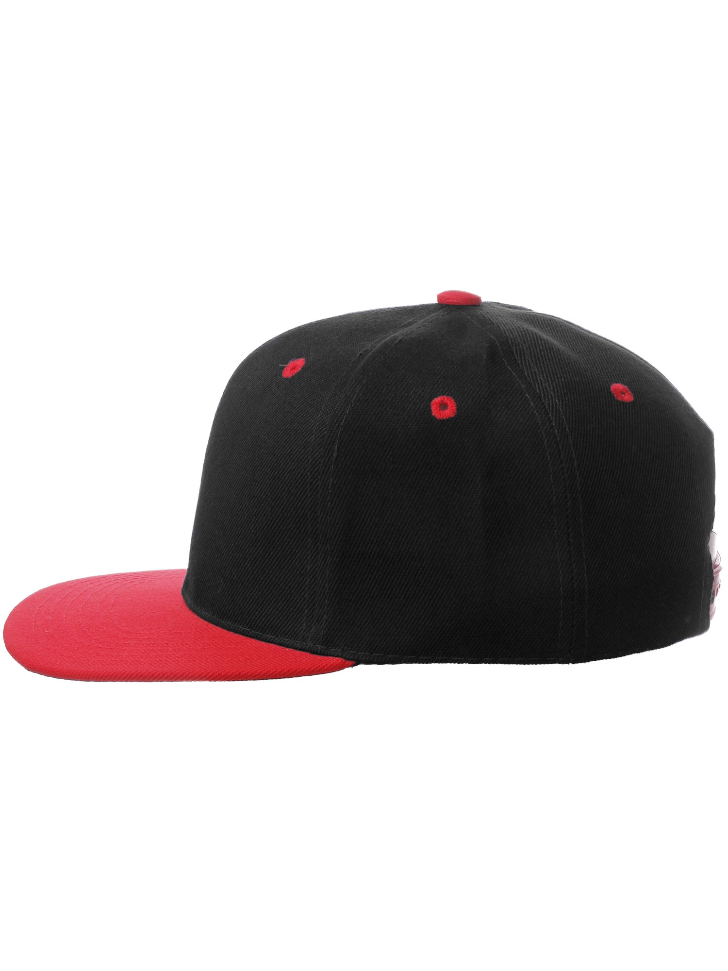 Classic Snapback Hat Custom A to Z Initial Letters, Black Red Cap White Red Letter Initial S