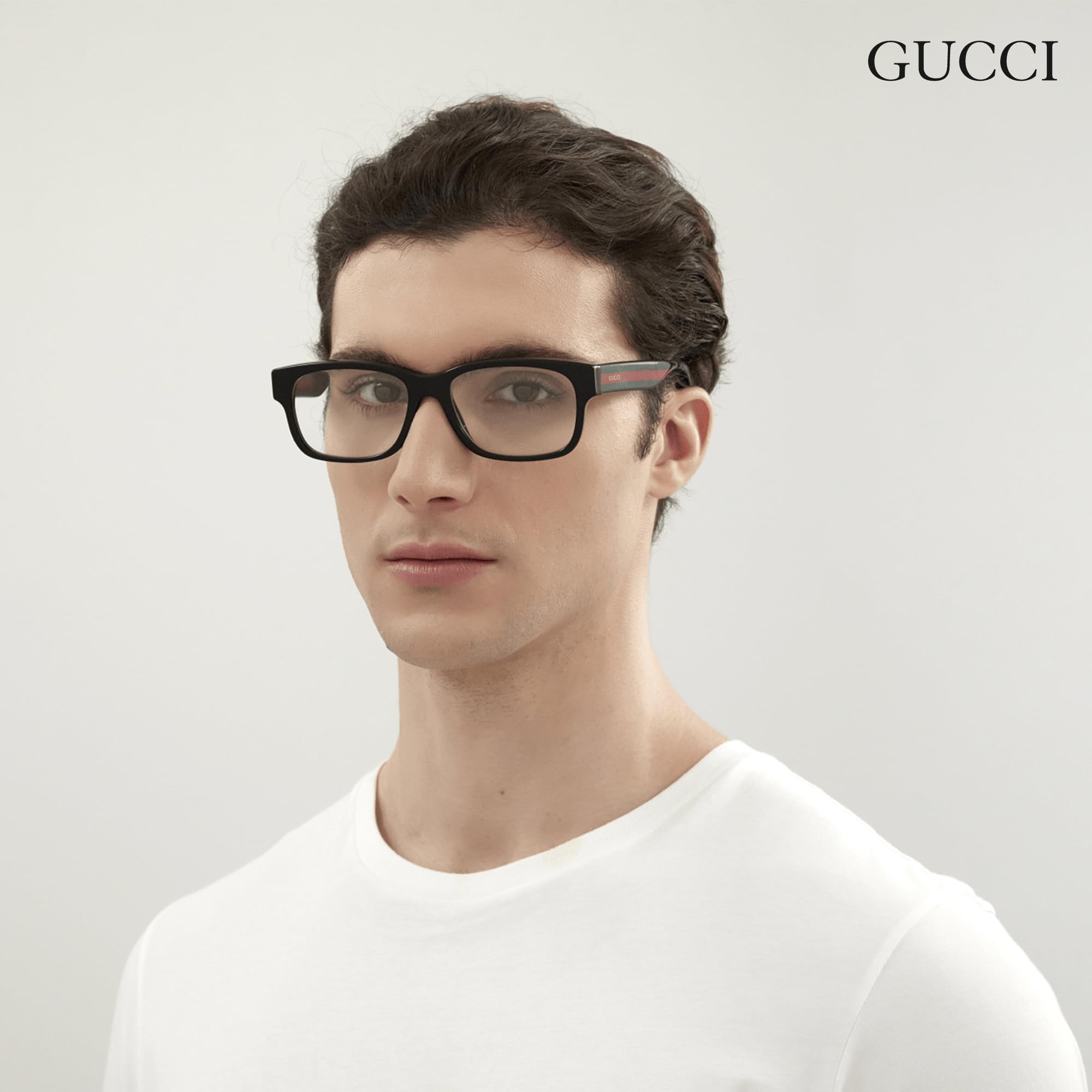 Gucci GG0343O Designer Fashion Eyeglasses Stylish Rectangular Frame Eyewear with Luxury eSHADES Kit - Embrace Sophistication and Elegance