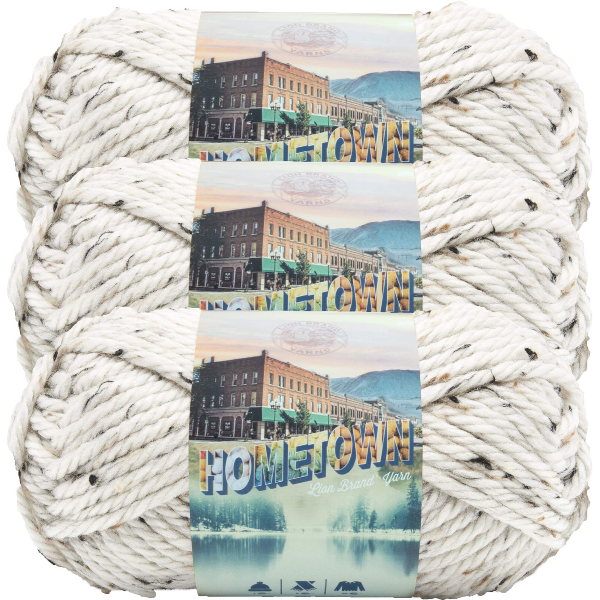 Lion Brand Hometown USA Yarn (3-Pack) Aspen Tweed 135-302