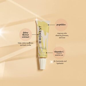 Honest Beauty Vitamin C Depuff Brightening Eye Cream | Reduces Dark Circles | Vitamin C, Daisy Flower Extract, Hyaluronic Acid | EWG Verified, Vegan + Cruelty Free | 0.5 fl oz