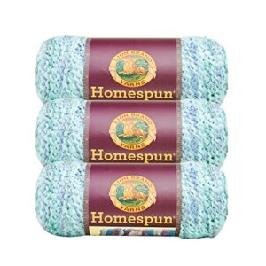 (3 pack) lion brand yarn 790-329 homespun yarn, waterfall3