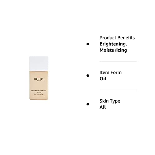 Honest Beauty Everything Primer, Glow with Hyaluronic Acid | Paraben Free, Dermatologist Tested, Cruelty Free | 1.0 fl. oz.