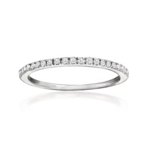 Ross-Simons RS Pure 0.15 ct. t.w. Diamond Ring in Sterling Silver. Size 10