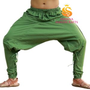 SARJANA HANDICRAFTS Mens Womens Cotton Churidar Harem Pants Yoga Pajama Ethnic Trouser (Green)