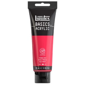 liquitex basics acrylic paint, 118ml (4-oz) tube, pyrrole red