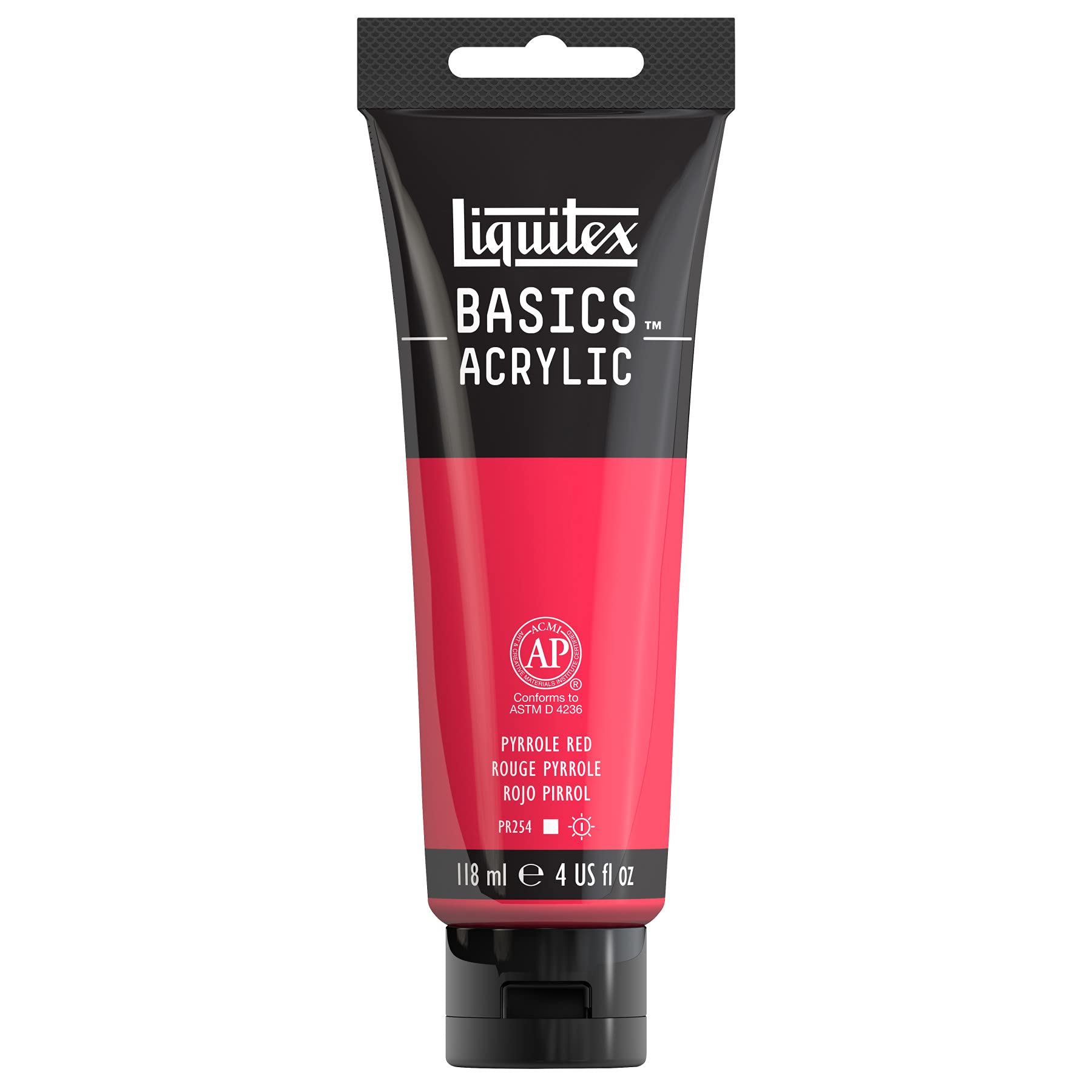 Liquitex BASICS Acrylic Paint, 118ml (4-oz) Tube, Pyrrole Red