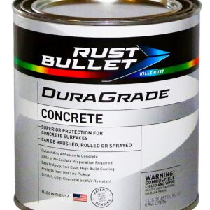 RUST BULLET - DuraGrade Concrete High-Performance Concrete Coating 1 Quart - for Garage Floor Paint, Basements, Porch, Patio, Driveway Paint and More - Concrete Paint - Blue