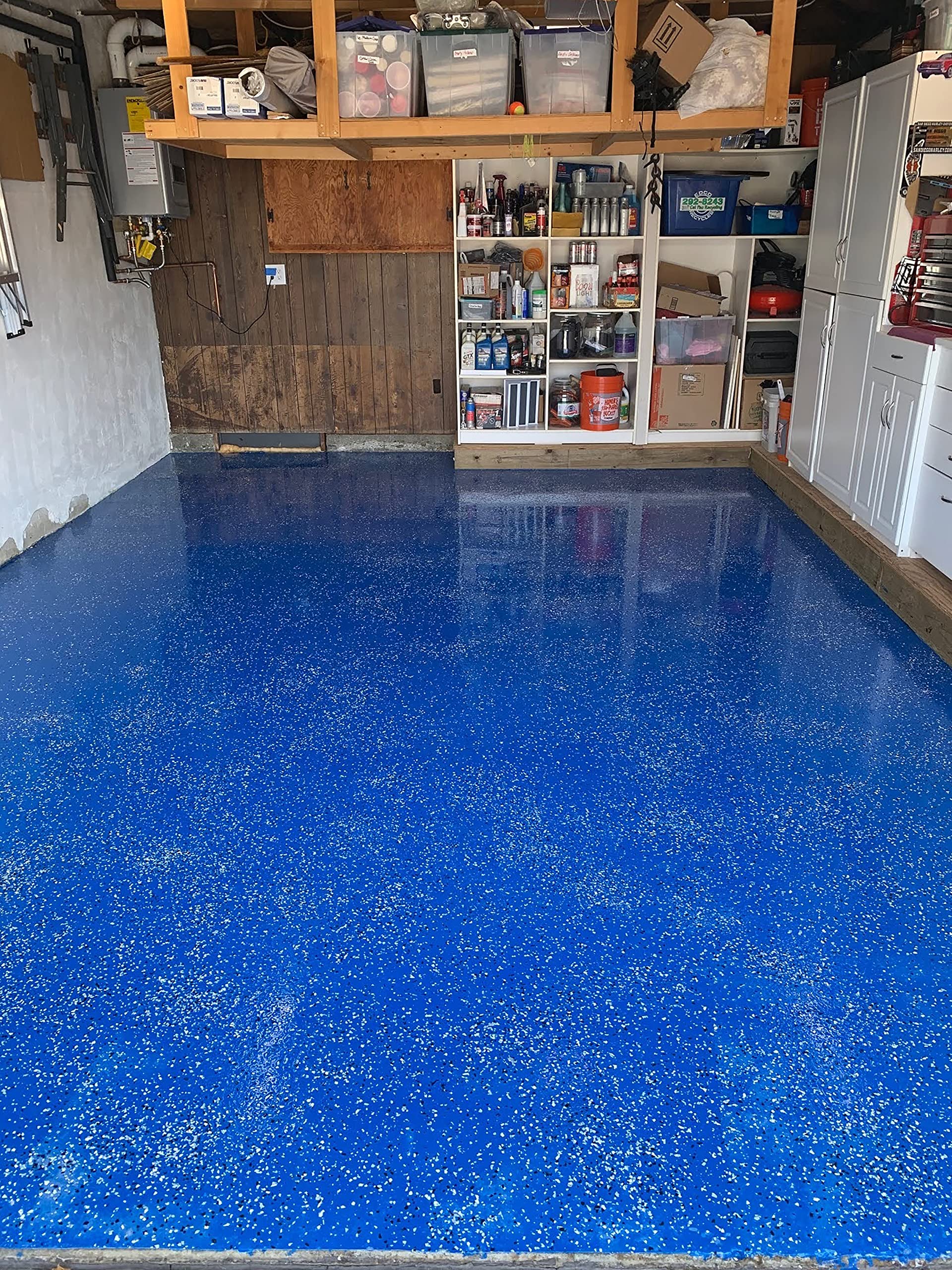 RUST BULLET - DuraGrade Concrete High-Performance Concrete Coating 1 Quart - for Garage Floor Paint, Basements, Porch, Patio, Driveway Paint and More - Concrete Paint - Blue