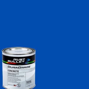 RUST BULLET - DuraGrade Concrete High-Performance Concrete Coating 1 Quart - for Garage Floor Paint, Basements, Porch, Patio, Driveway Paint and More - Concrete Paint - Blue